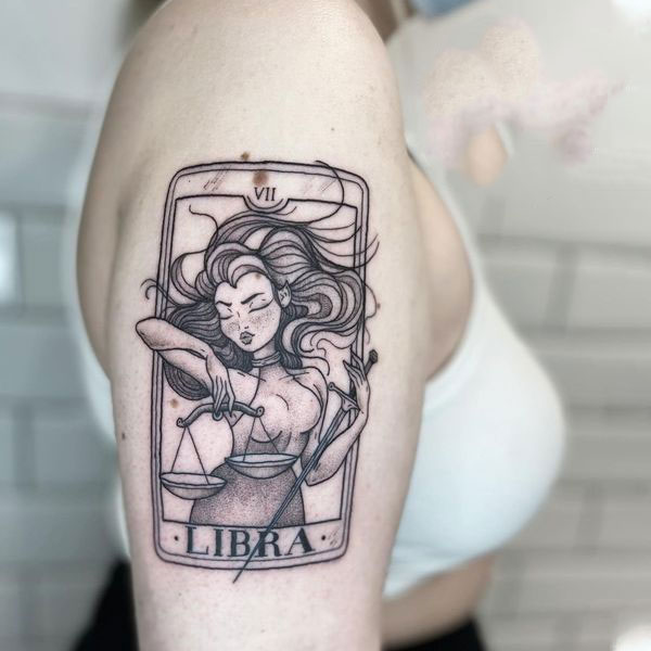 Tattoo cung thiên bình đẹp cho nữ
