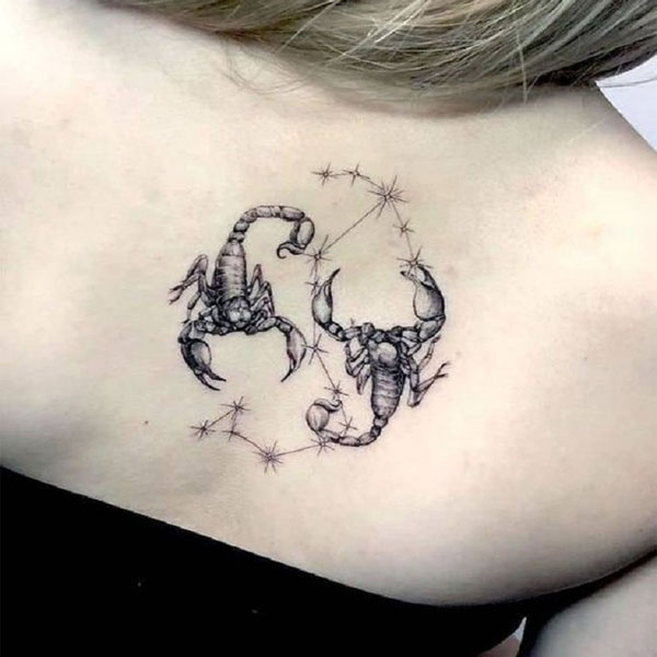 Tattoo cung thiên yết lưng đẹp