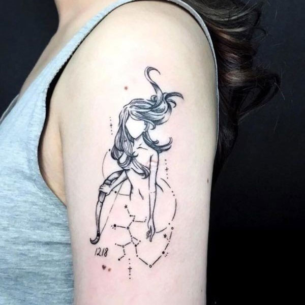 Tattoo cung xử nữ bắp tay