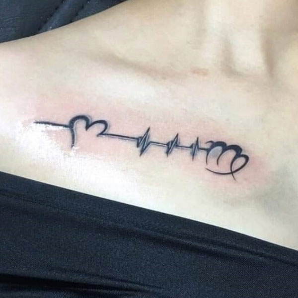 Tattoo cung xử nữ ở xương quai xanh