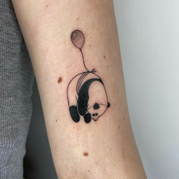 Tattoo gấu trúc mini cute