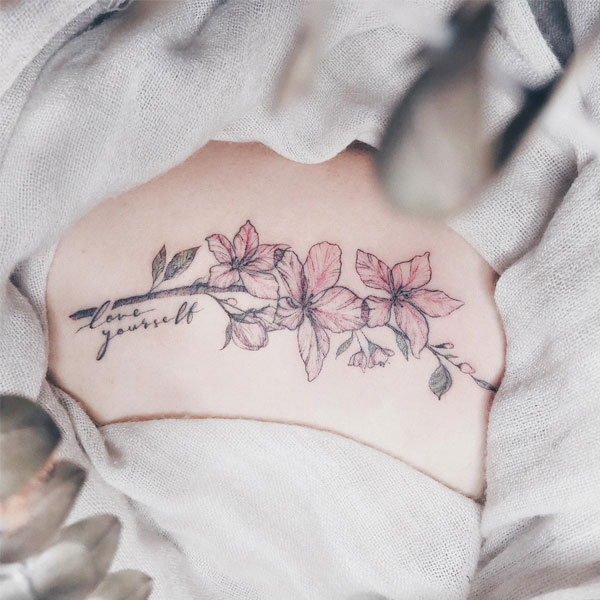 Tattoo hoa đào ý nghĩa