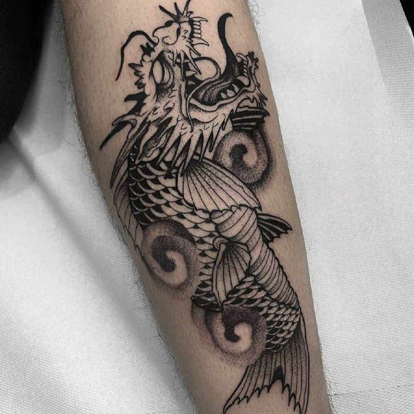 Tattoo mệnh mộc cá chép đẹp
