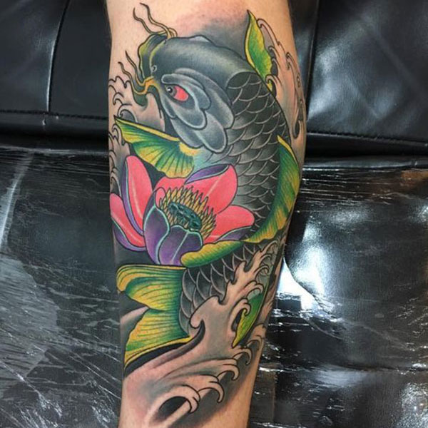 Tattoo mệnh mộc cá chép siêu chất