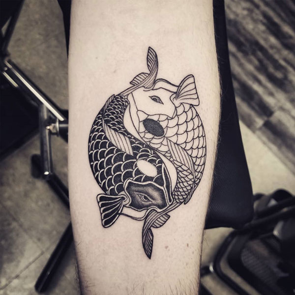 Tattoo mệnh mộc cá chép 