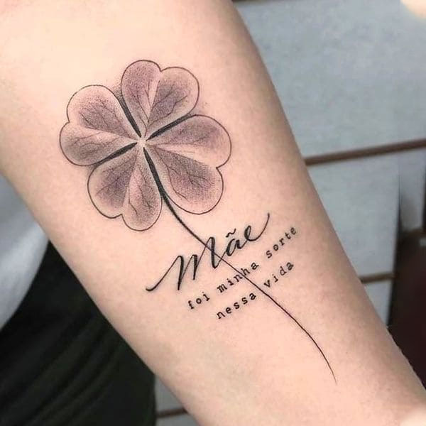 Tattoo mệnh mộc hoa lá đơn giản