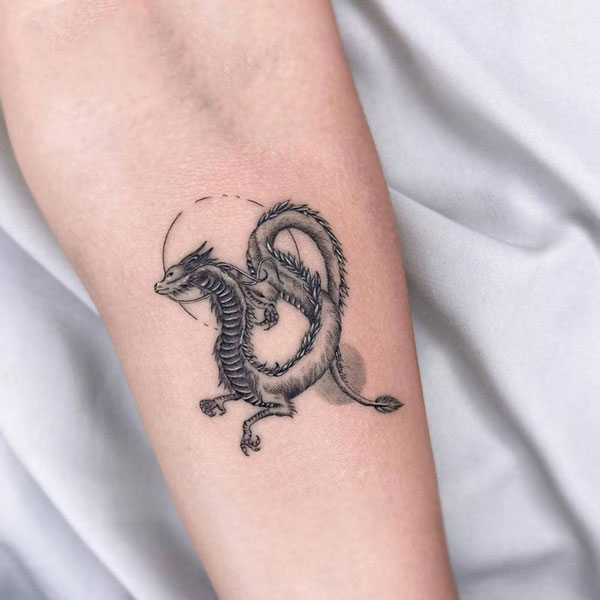 Tattoo mệnh thổ rồng minii