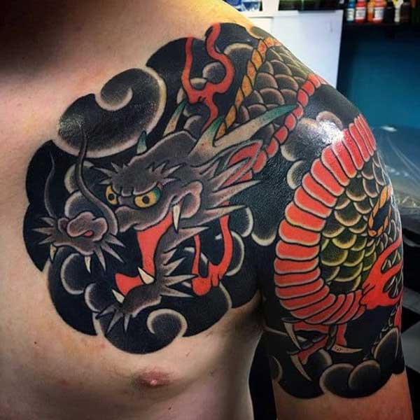 Tattoo ở vai dragon đẹp