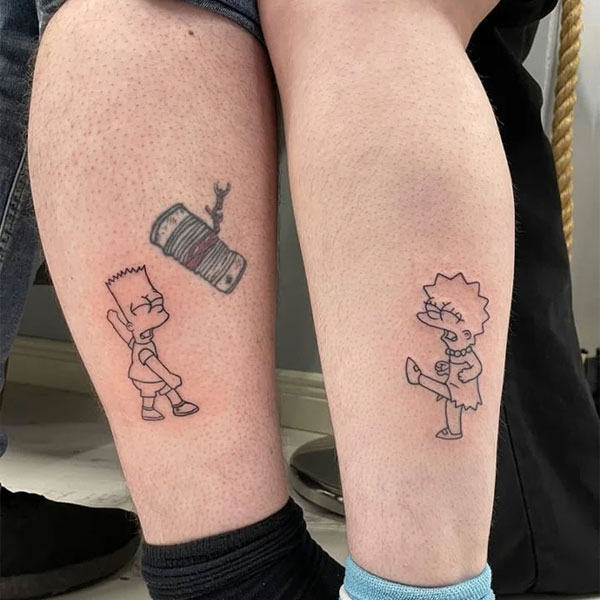 Tattoo simpson cặp đôi