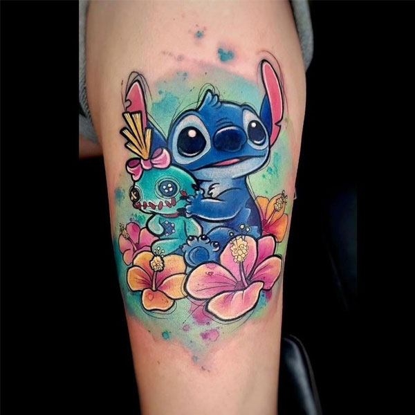 Tattoo stitch ở bắp tay đẹp