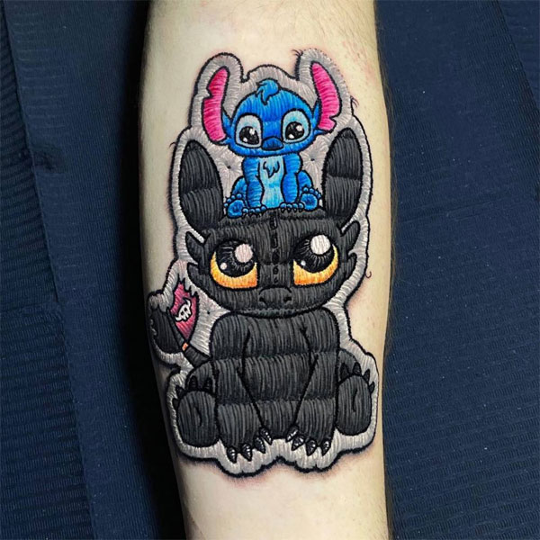 Tattoo stitch và rồng
