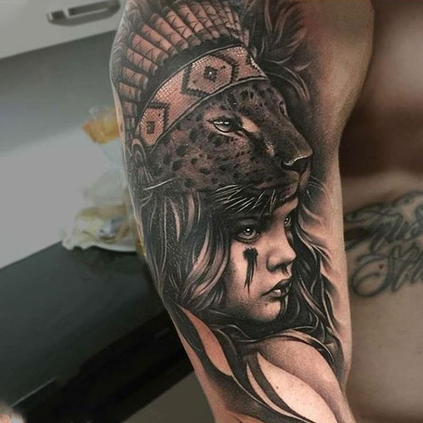 Tattoo thổ dân bắp tay siêu đẹp