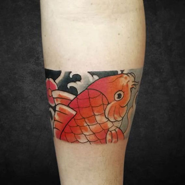 Tattoo vòng tay nhật cổ cá chép