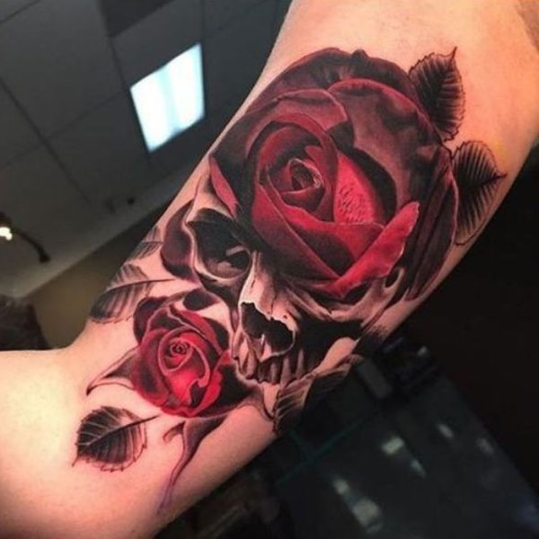 Tattoo ý nghĩa hoa hồng chất