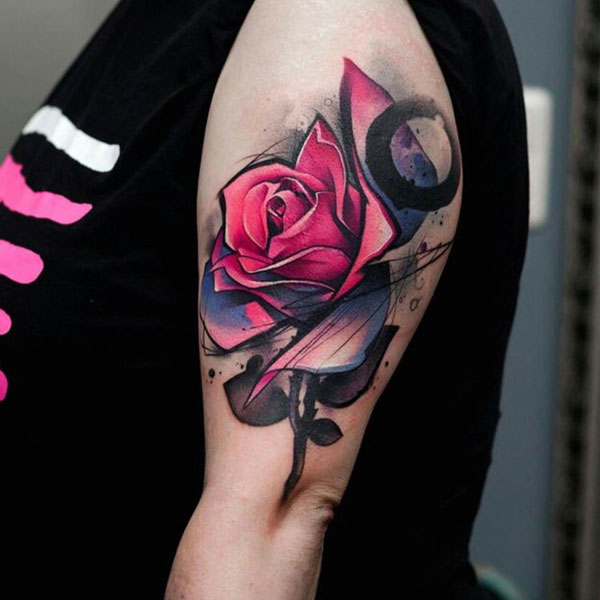 Tattoo ý nghĩa hoa hồng đẹp