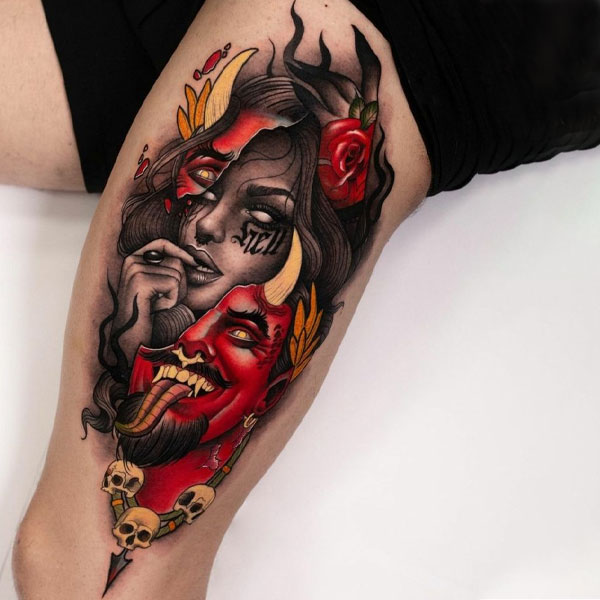 Tattoo ý nghĩa quỷ chất