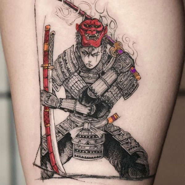 Tattoo zoro samurai