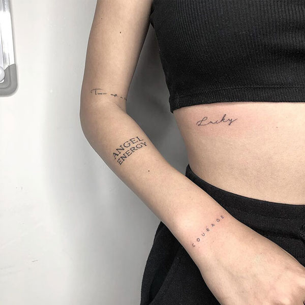Tattoo chữ tiếng anh ý nghĩa dành cho nữ