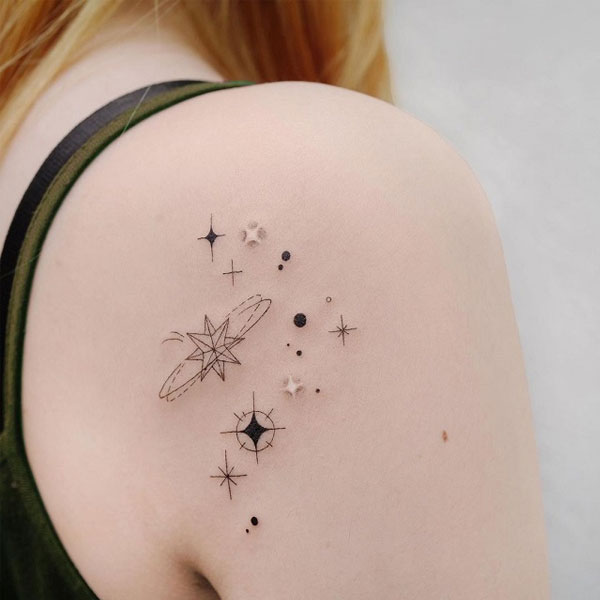 Tattoo galaxy cho nữ