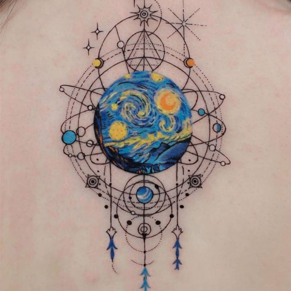 Tattoo galaxy siêu ngầu