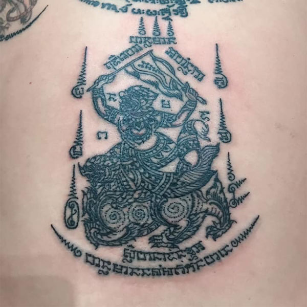Tattoo khmer hanuman 3d