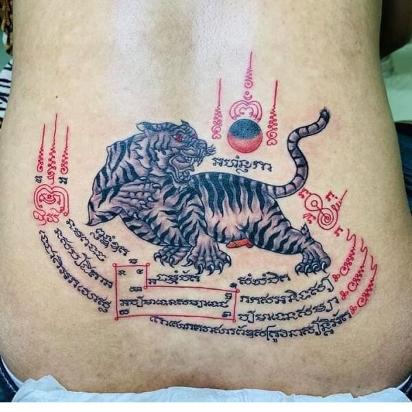 Tattoo khmer hổ đẹp