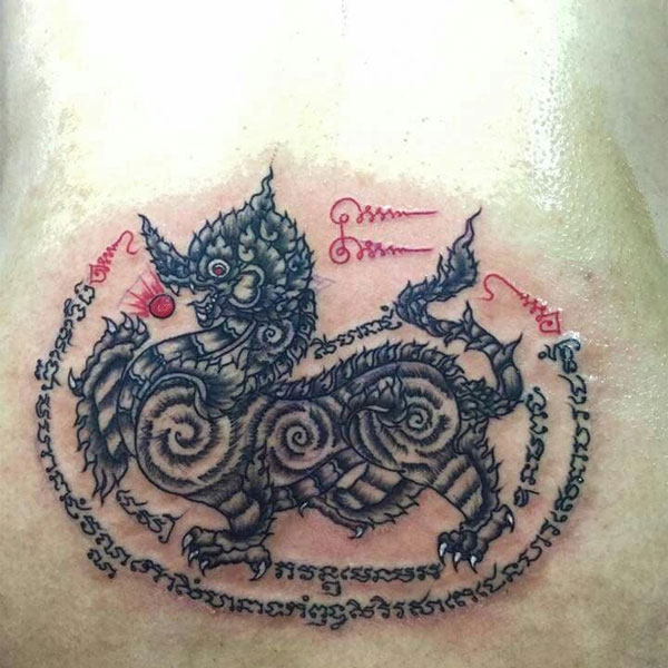 Tattoo khmer kỳ lân đẹp