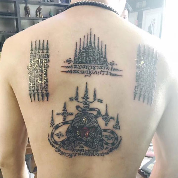 Tattoo khmer sườn lưng đẹp