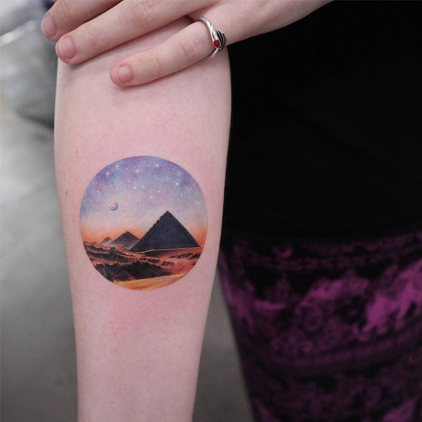 Tattoo kim tự tháp siêu đẹp