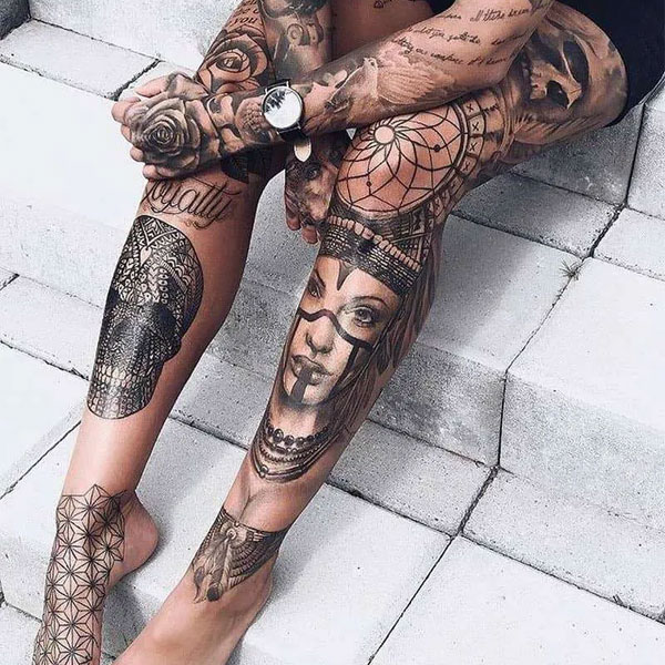Tattoo kín chân cho nam chất
