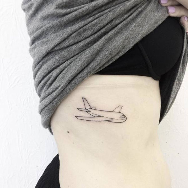 Tattoo máy bay cho nam