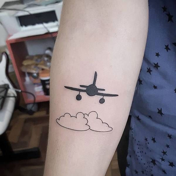 Tattoo máy bay cực đẹp