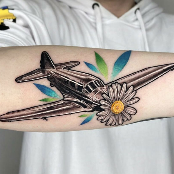 Tattoo máy bay siêu đẹp