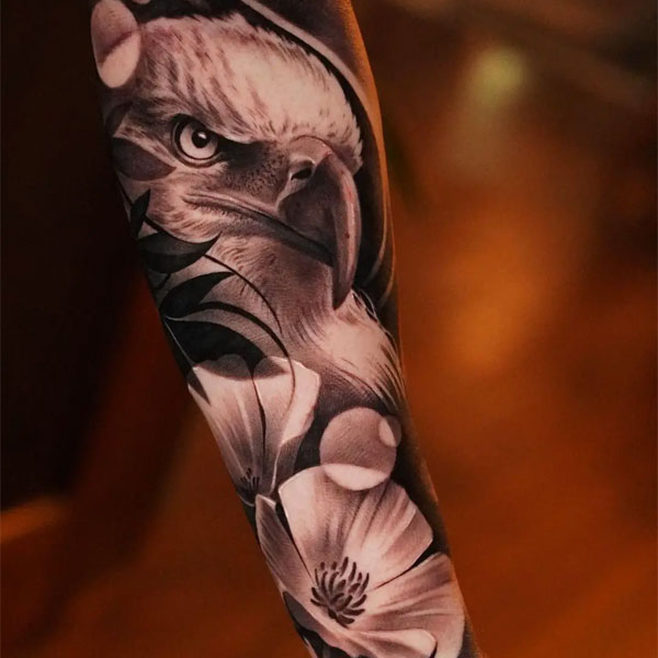 Tattoo mệnh hỏa đại bàng cực đẹp