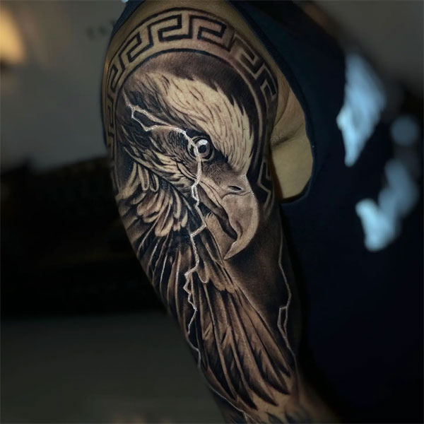 Tattoo mệnh hỏa đại bàng ngầu