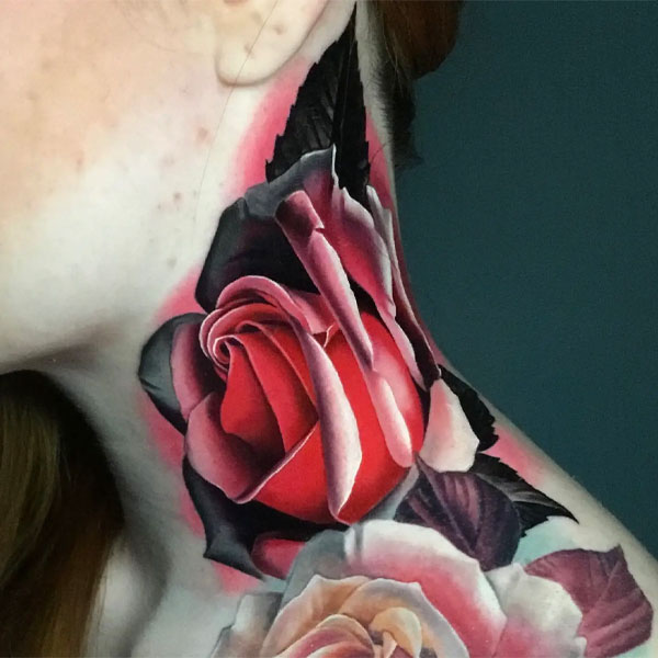 Tattoo mệnh hỏa hoa hồng