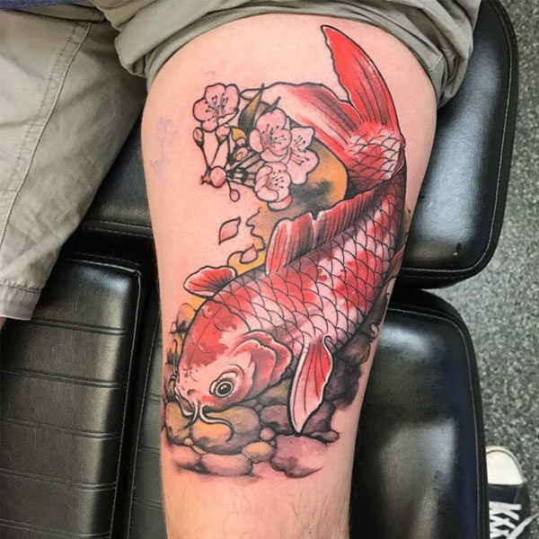 Tattoo mệnh kim cá chép đẹp