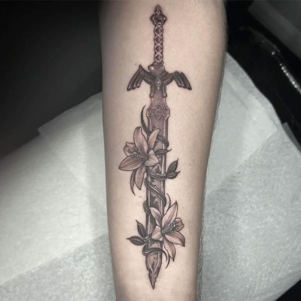 Tattoo mệnh kim thanh kiếm đẹp