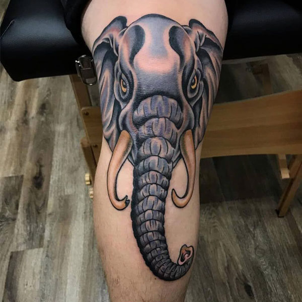 Tattoo mệnh kim voi đẹp