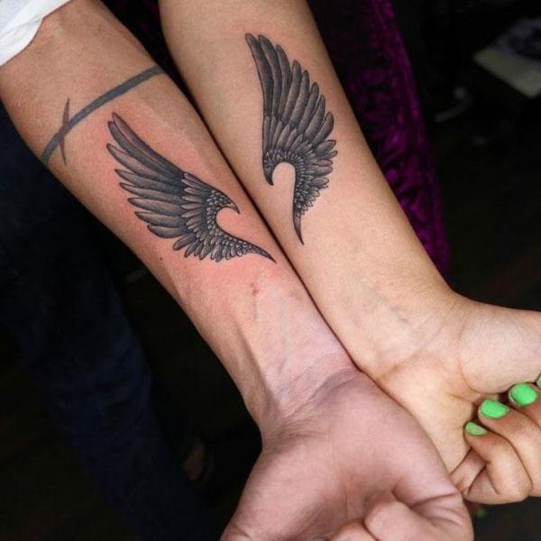 Tattoo tình yêu đôi cánh