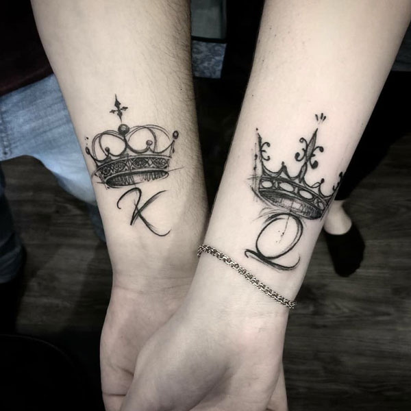 Tattoo tình yêu king queen