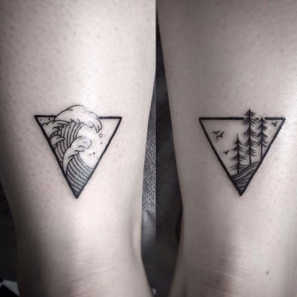 Tattoo tình yêu tam giác