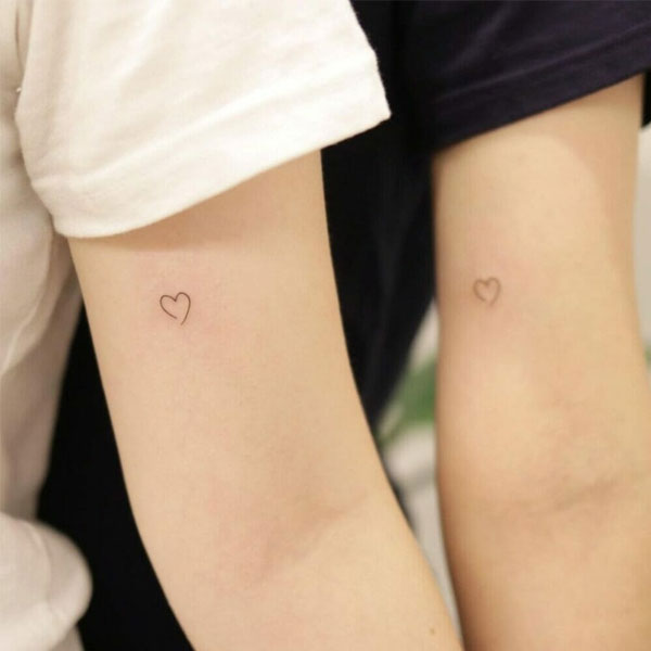 Tattoo tình yêu trái tim cute