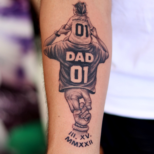 Tattoo cha và con trai