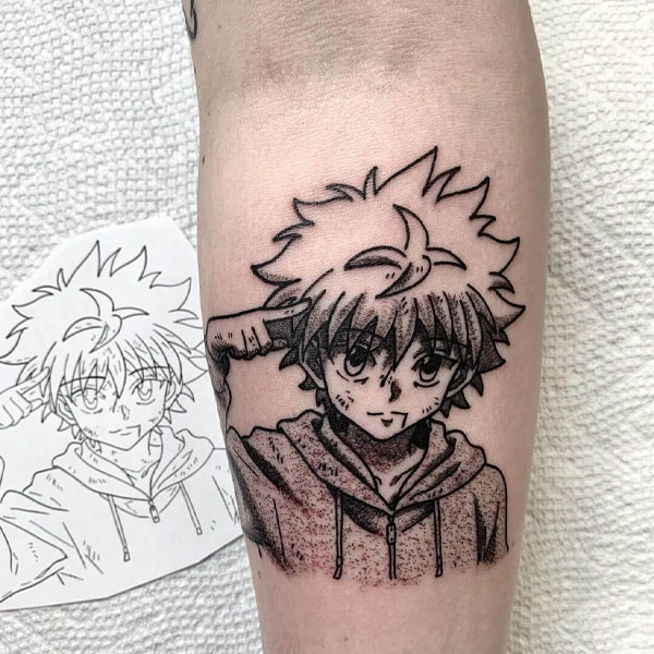 Tattoo anime ở chân đẹp