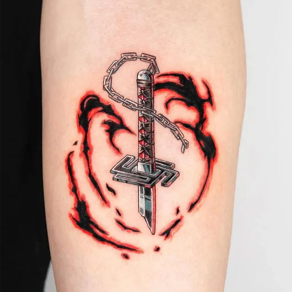 Tattoo anime thanh gươm