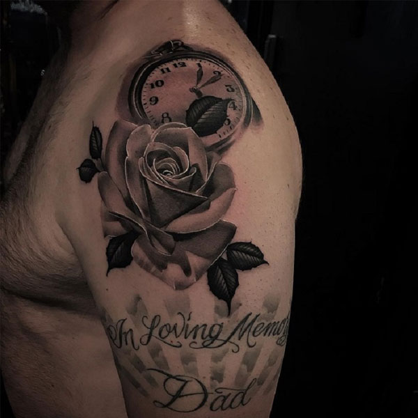 Tattoo hoa hồng đen bàn tay cực chất