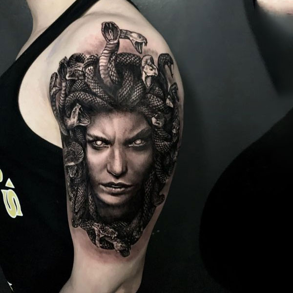 Tattoo medusa bắp tay cực đẹp