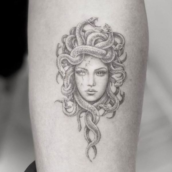 Tattoo medusa mini chất
