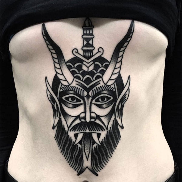 Tattoo quỷ satan cho nữ đẹp